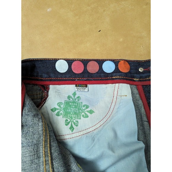 Coogi Jeans Mens Hip Hop Baggy Colorful Wild Embroidered Size 38 x 34 - Picture 7 of 16